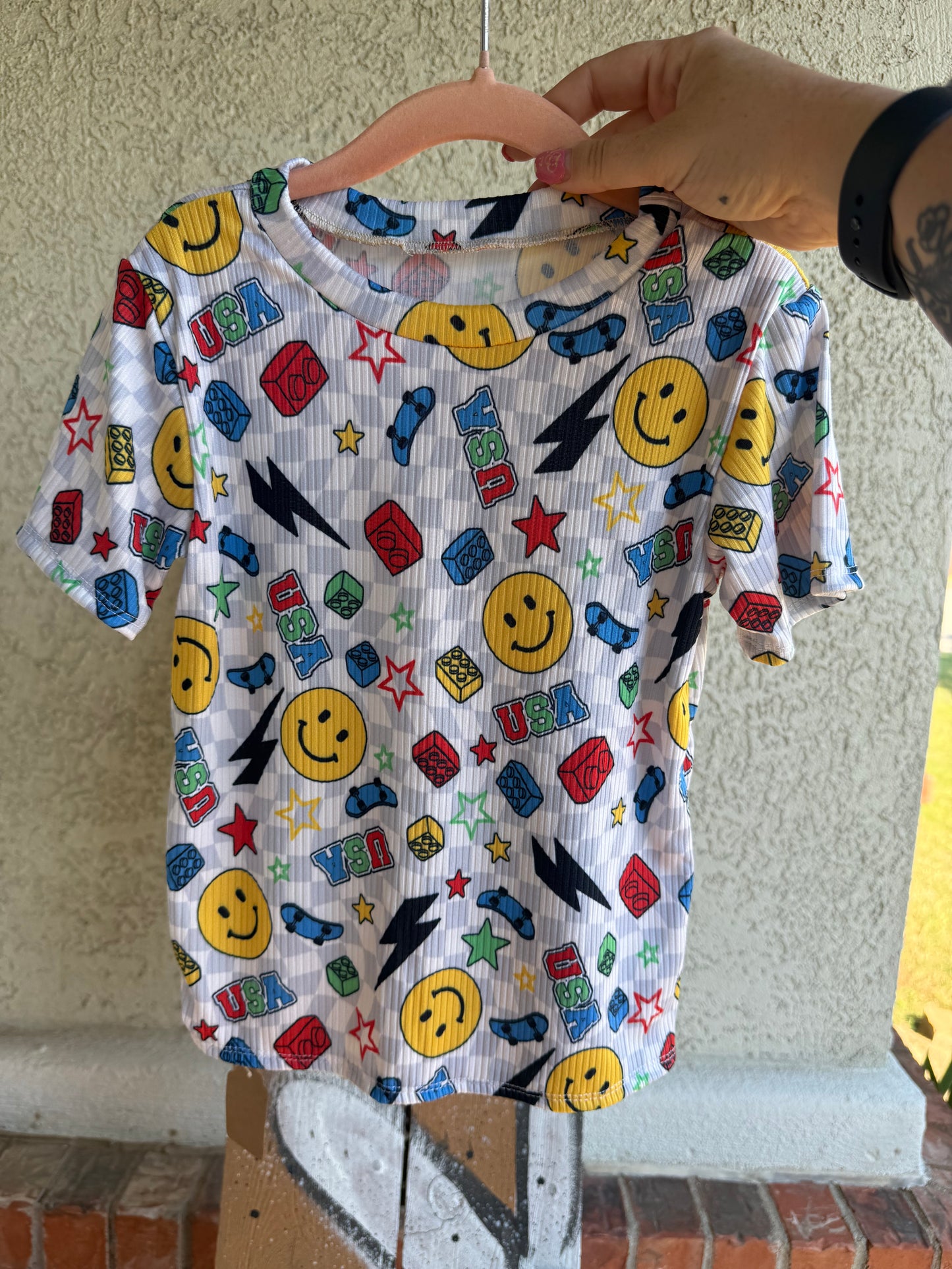 Grey smile shirt