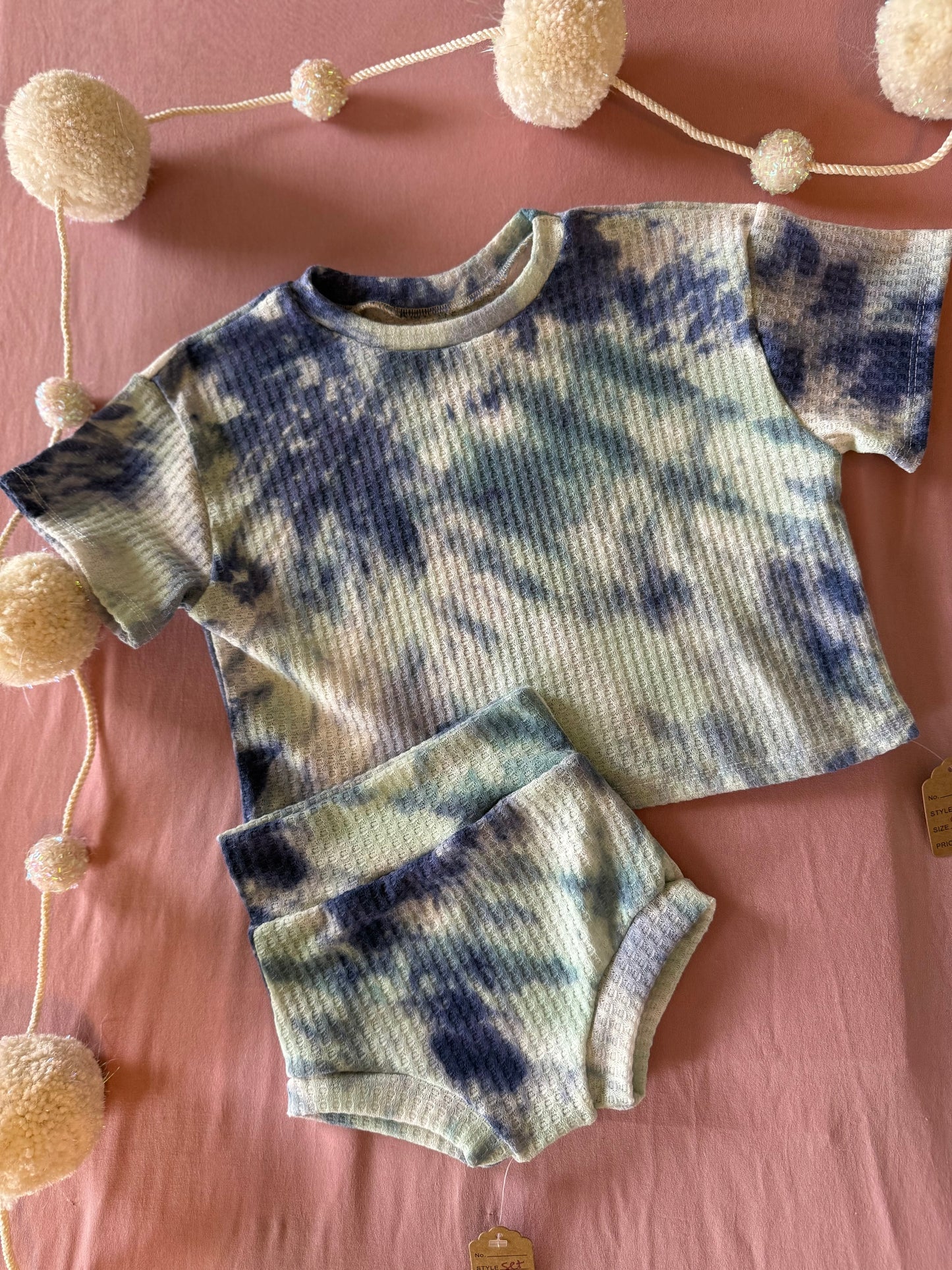 Blue tie dye set