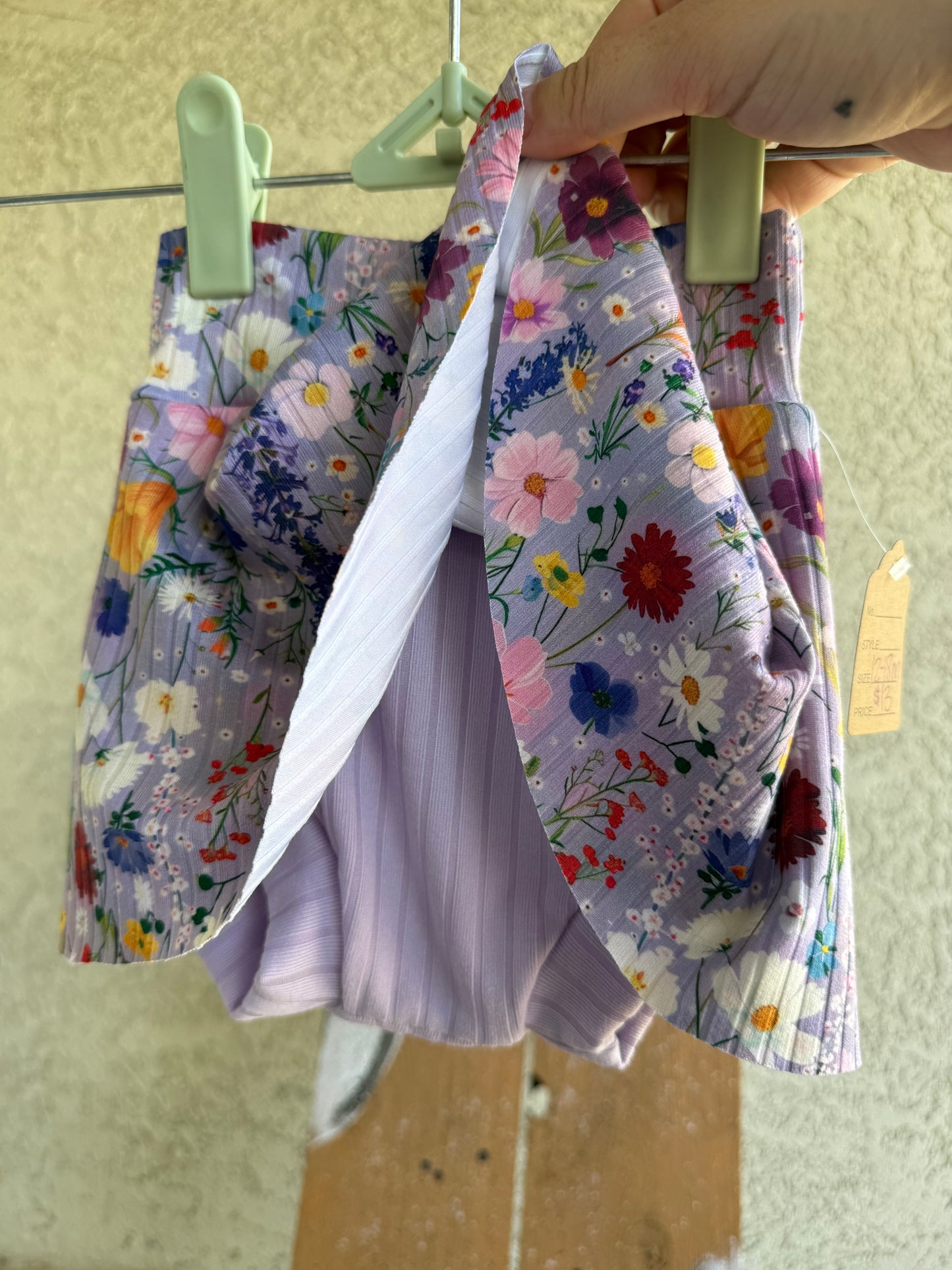 Wild flower skirted bummies