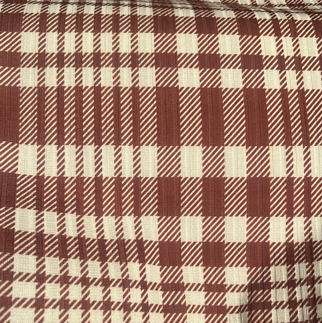 Tan and cream gingham