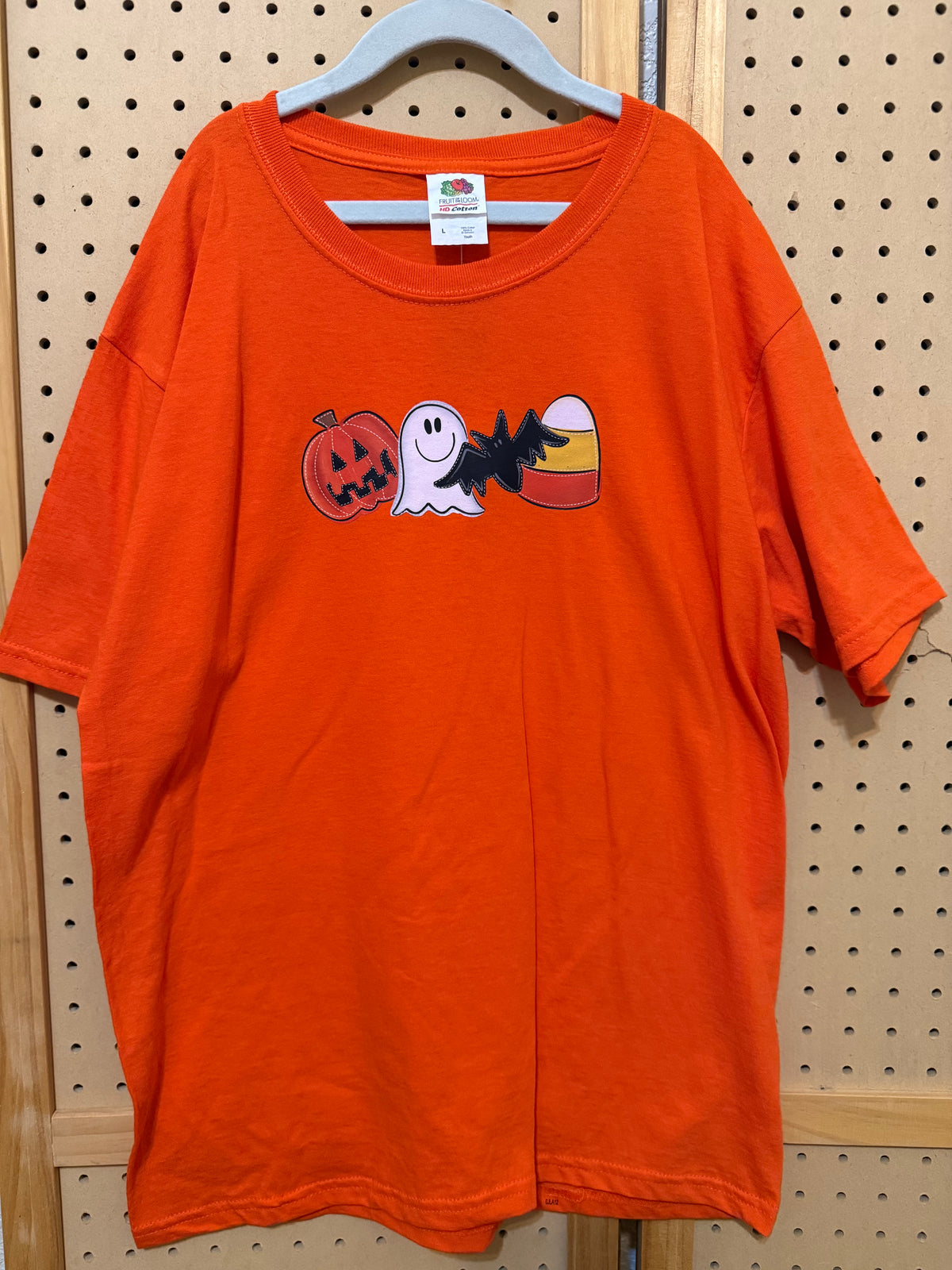 Orange Halloween shirt YL