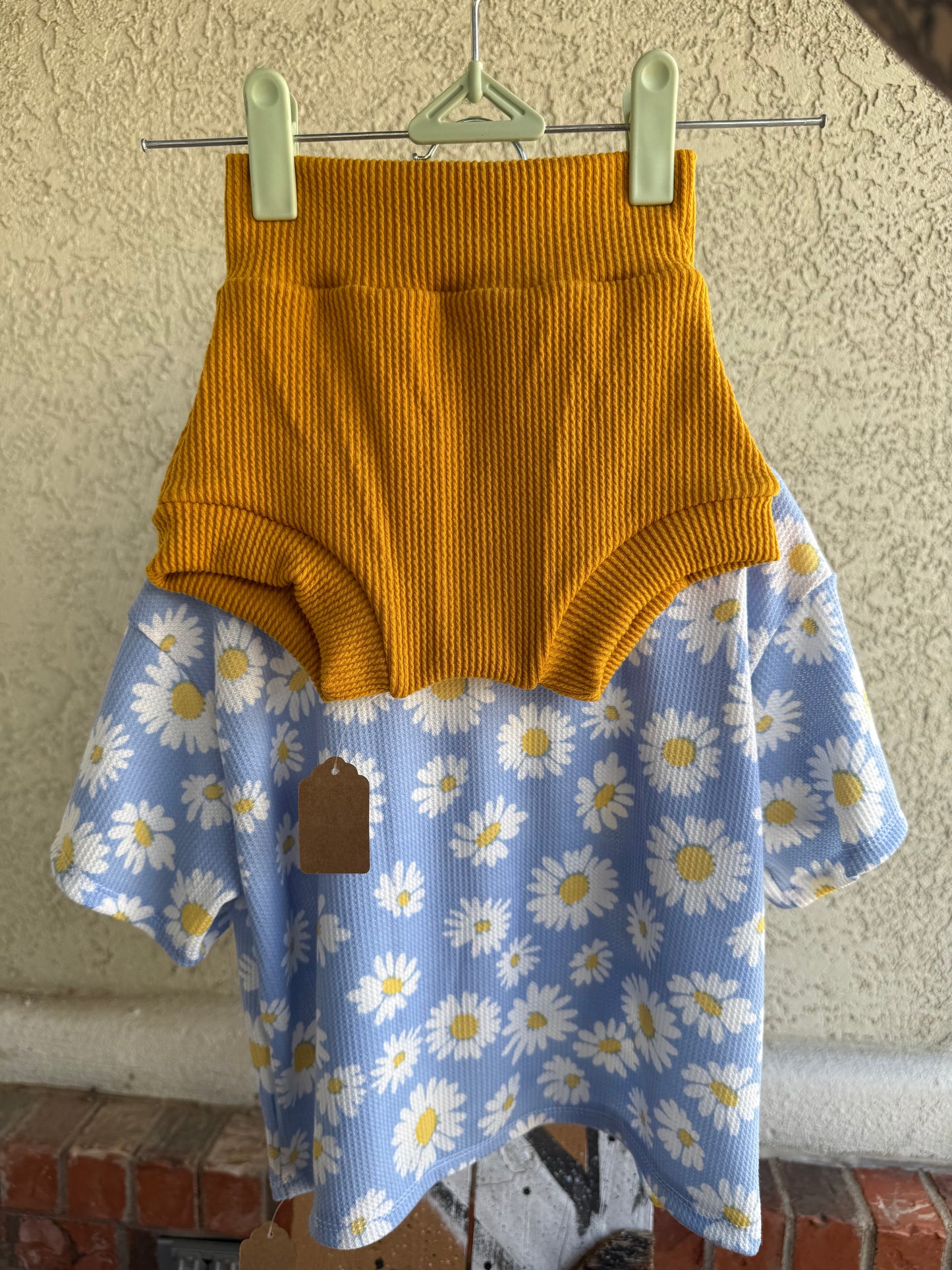 Blue daisy oversized tee set