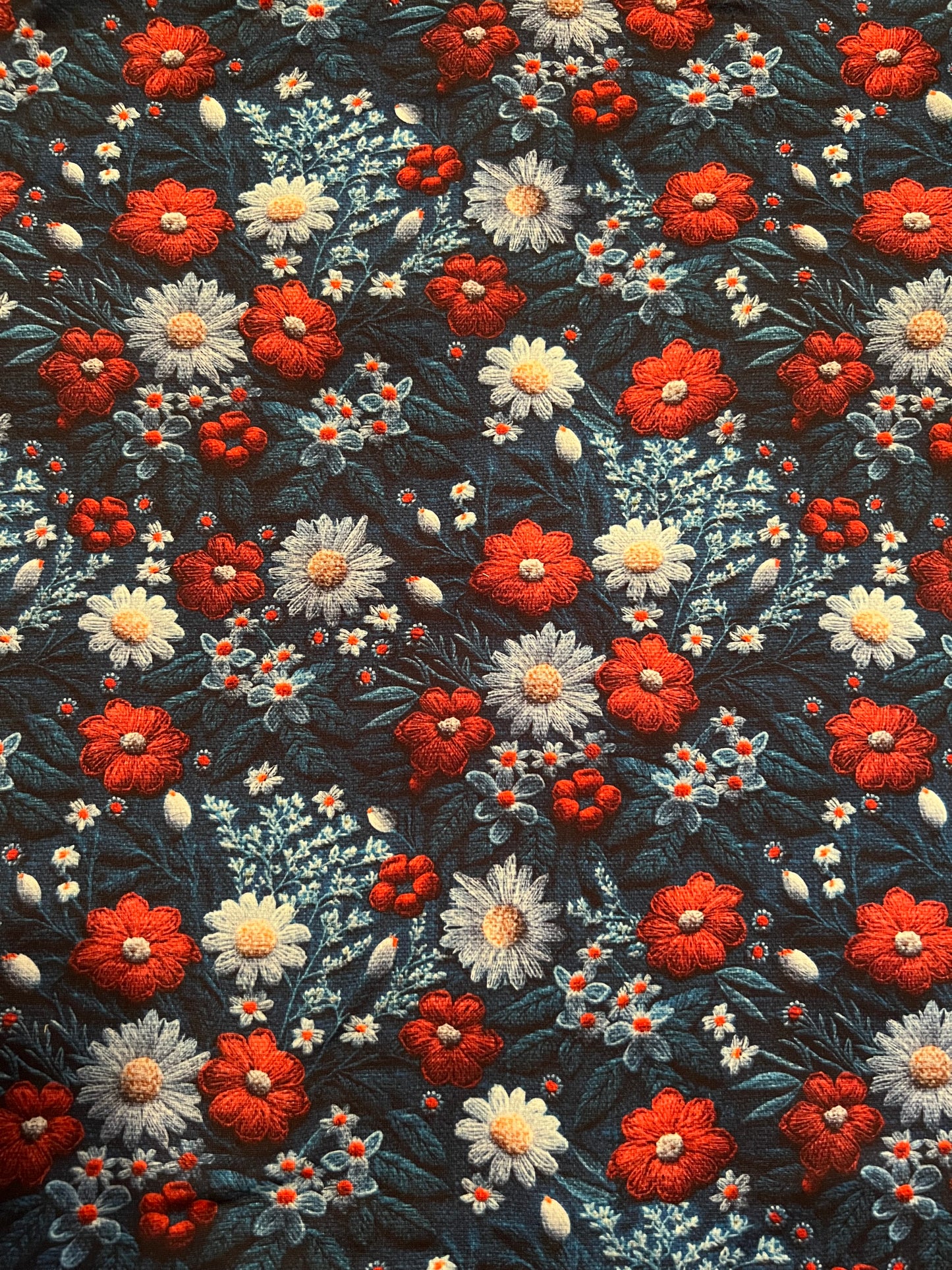 Faux Embroidered Flowers