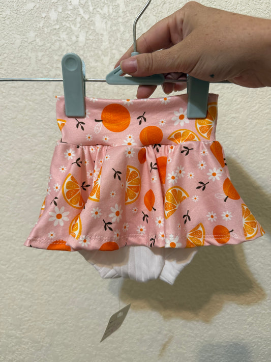 0-3m Orange Skirted Bummies
