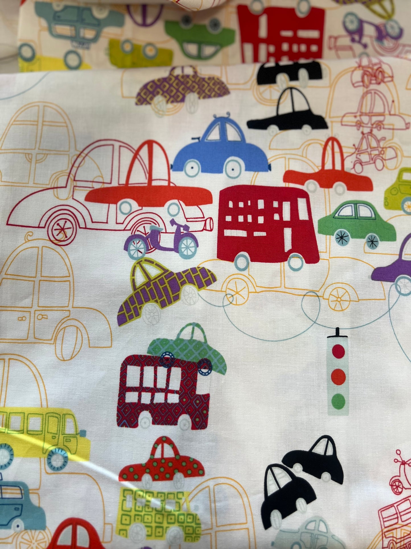 Colorful Cars Fabric