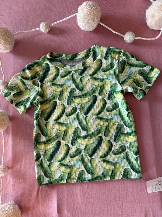 Watercolor pickle tee