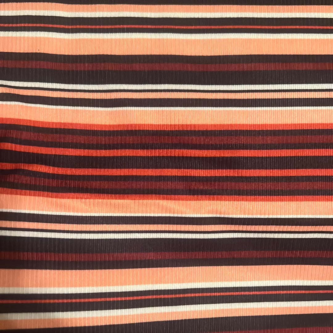 Maroon and orange stripes