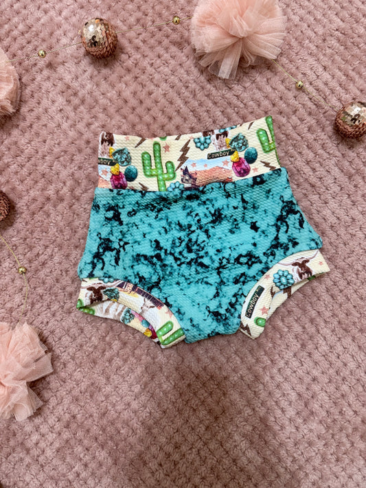Turquoise cowgirl bummies