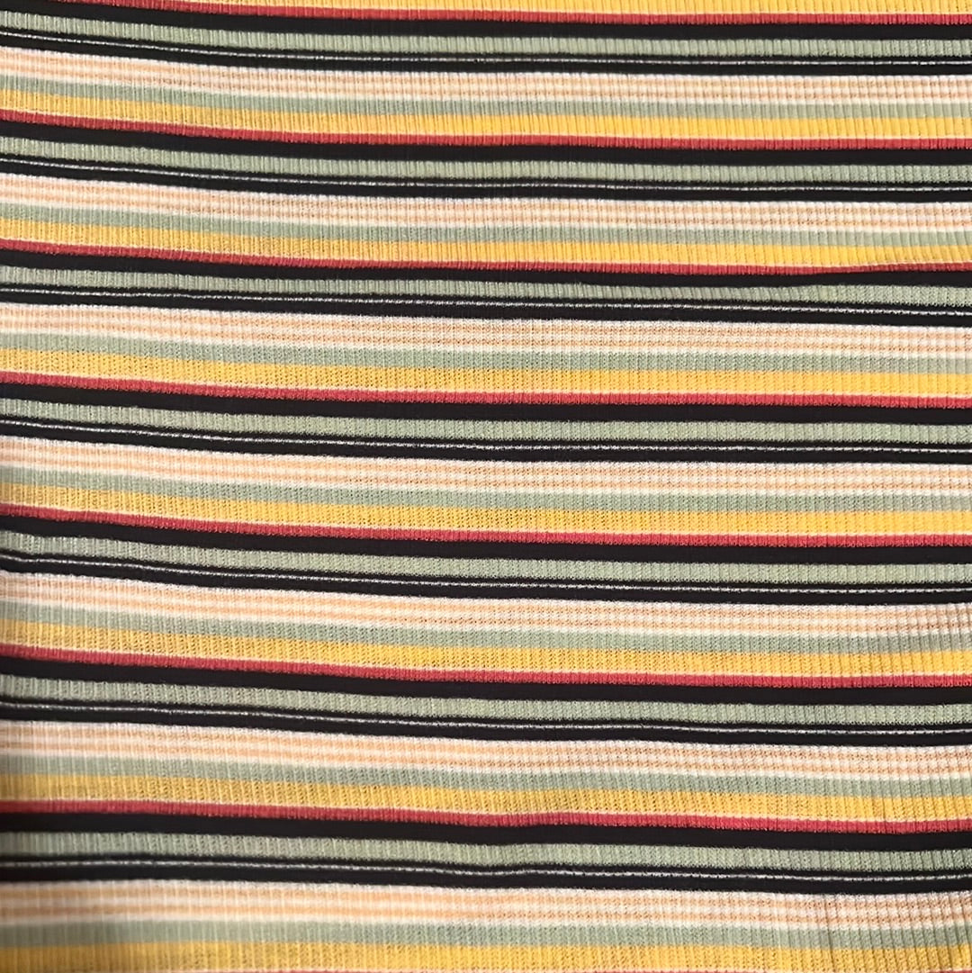 Bright yellow, green and blue stripes