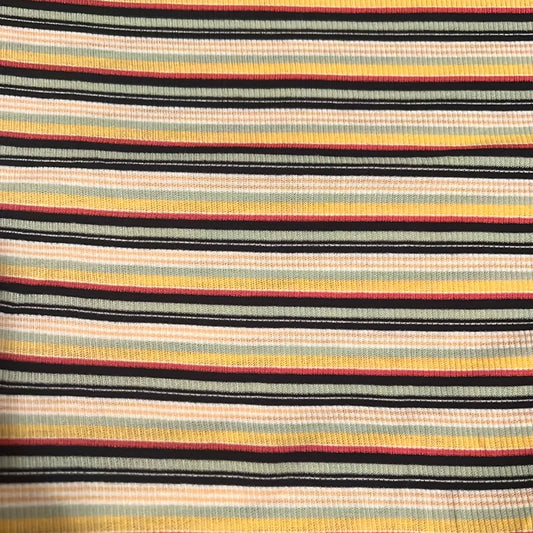 Bright yellow, green and blue stripes