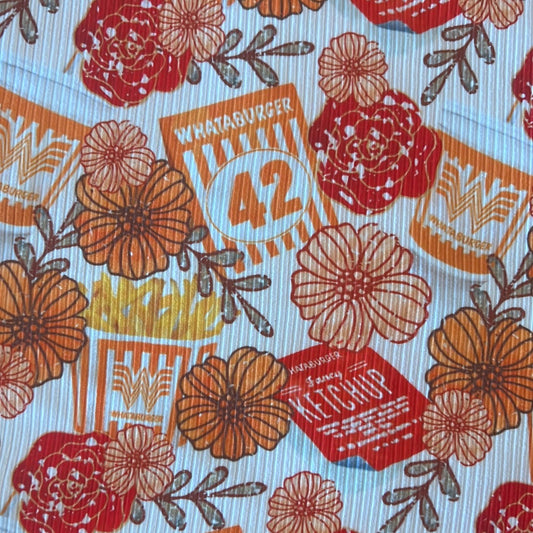 Floral whataburger rib knit