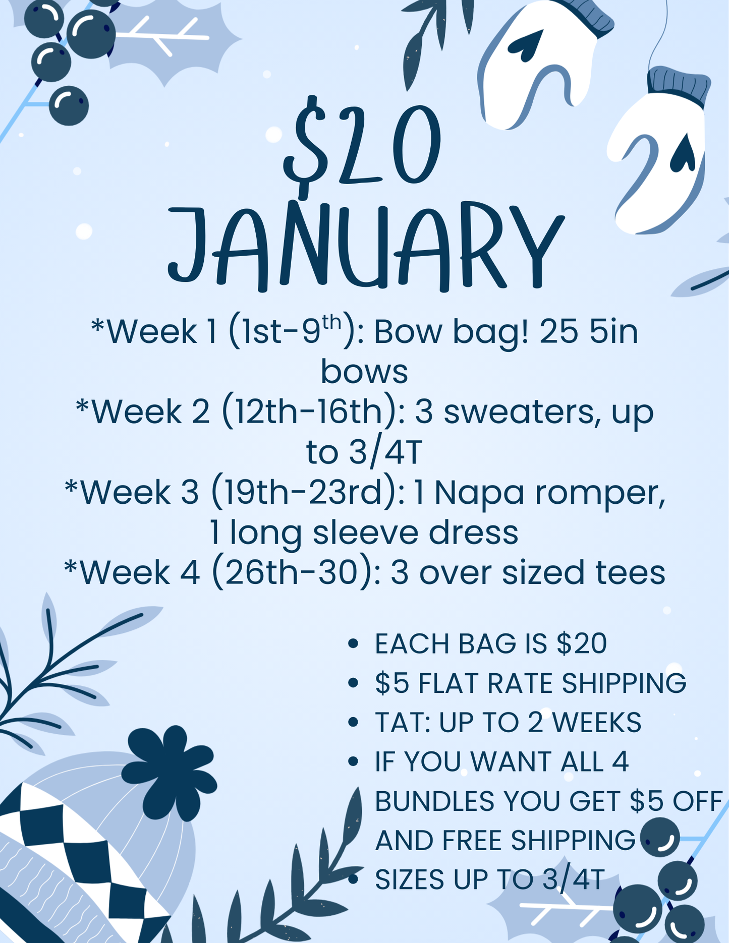 January $20 grab bags!!