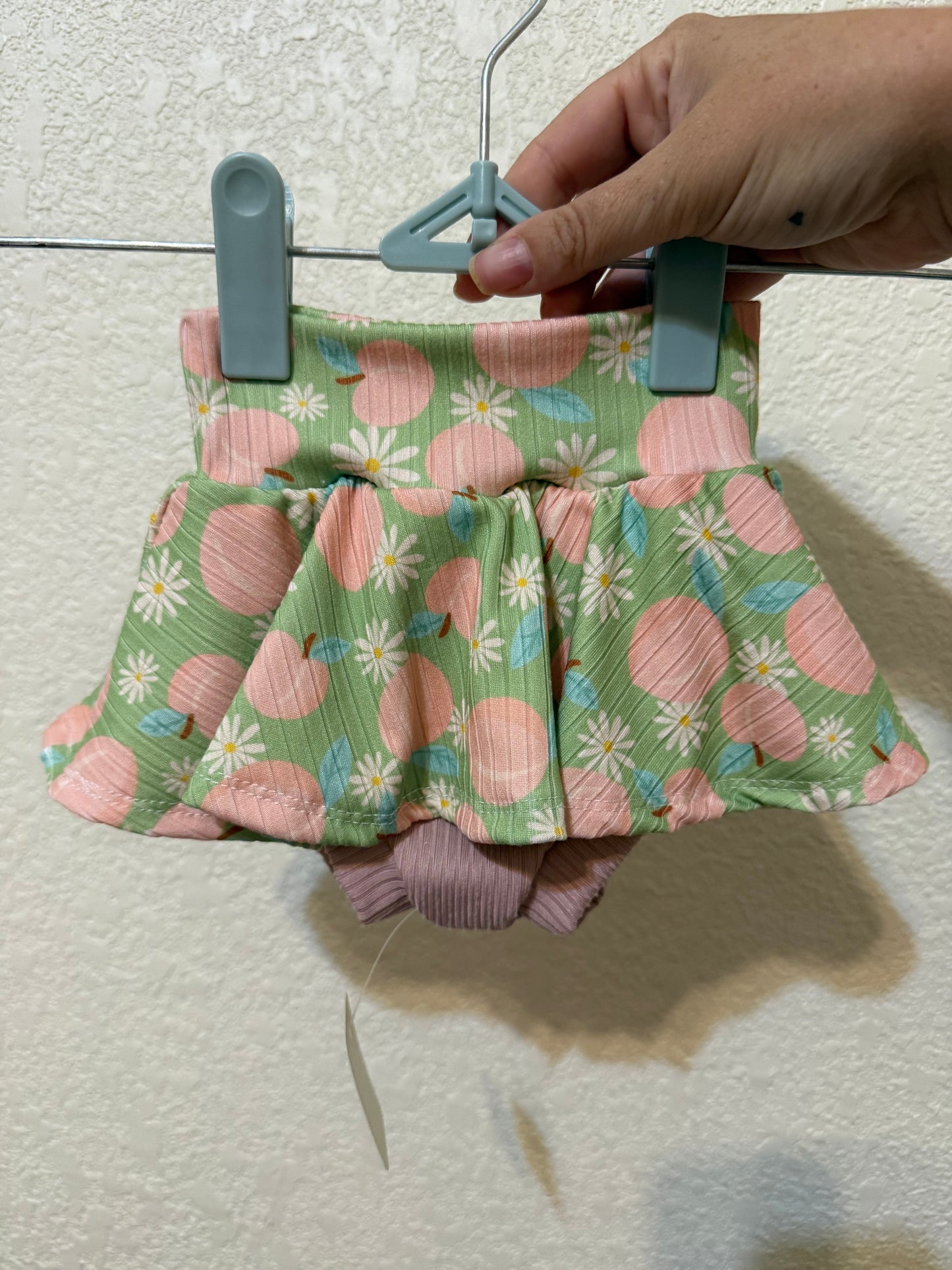 Green Peach Skirted Bummie