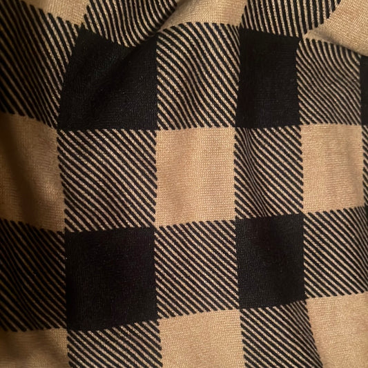 Tan and Black ￼gingham