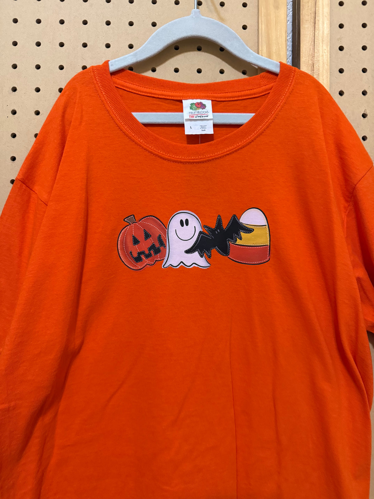 Orange Halloween shirt YL