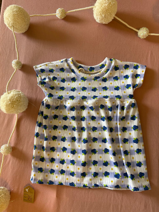 White blueberry dress