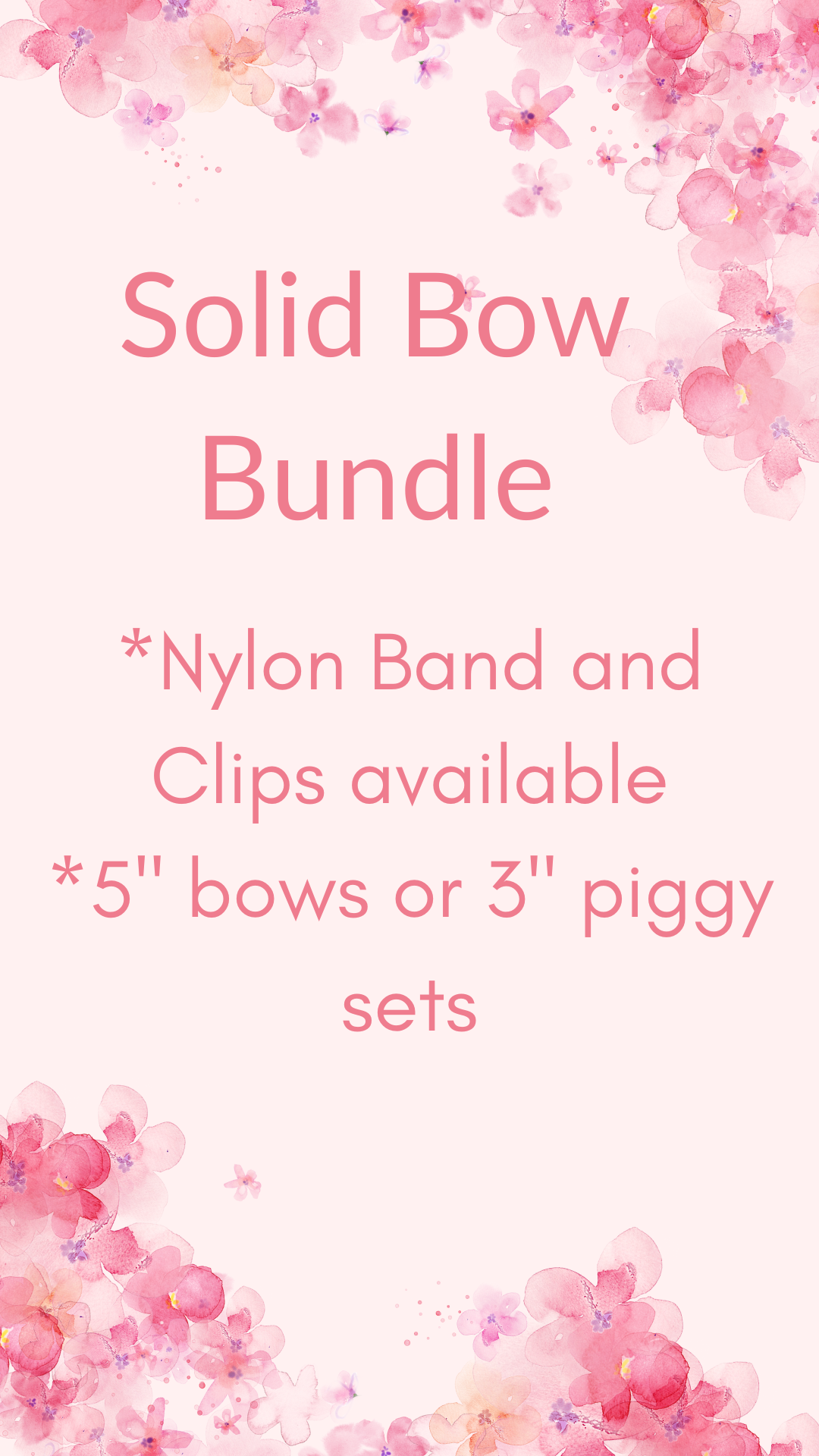 Solid Color Bow Bundle