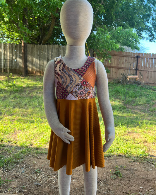 Color Block Tank Dress/Peplum Top