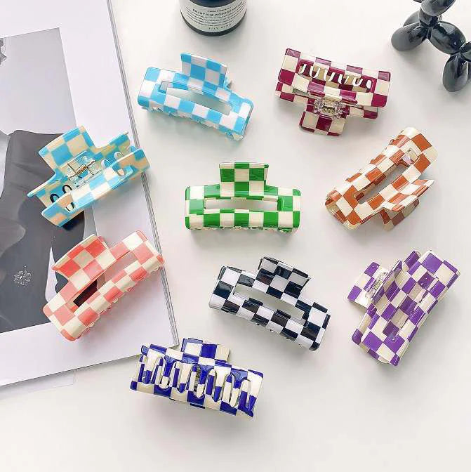 Checkered Claw Clips