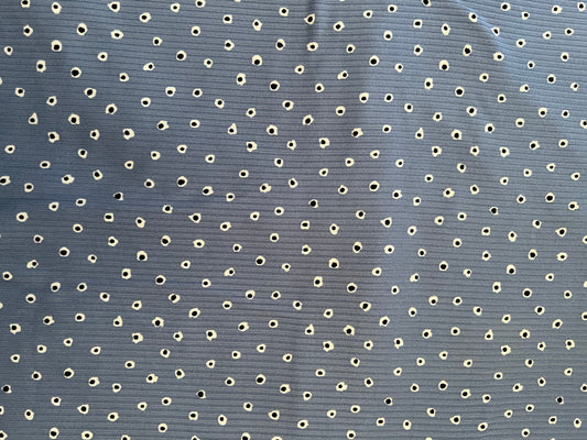 Blue with White and Black polka dots