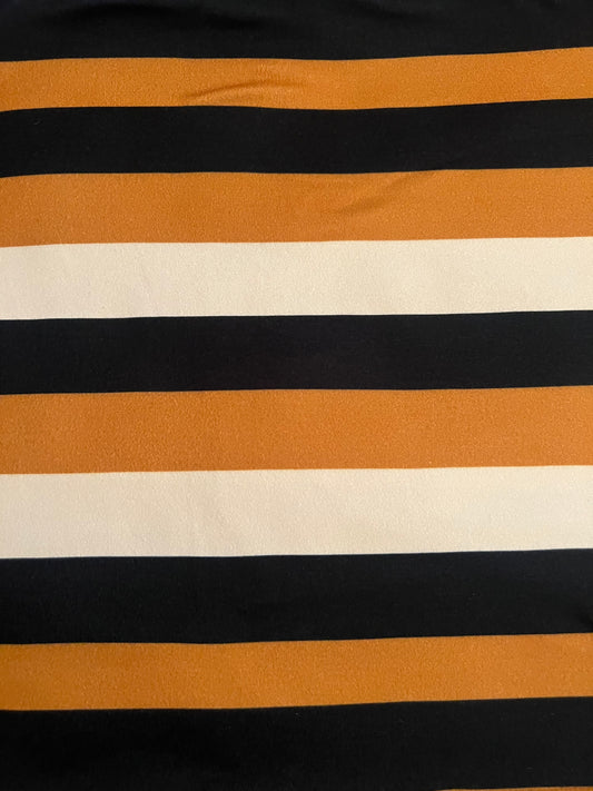 Navy, Mustard and Cream Stripes