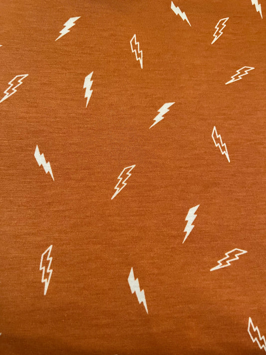 Burnt Orange Lightning Bolt