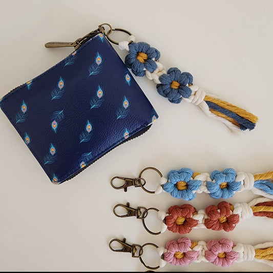 Macrame Flower Keychain